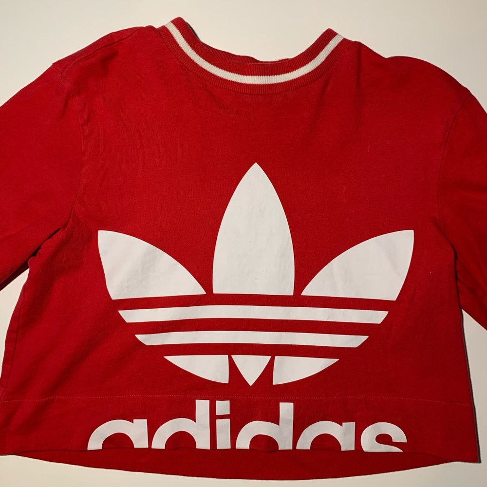 Red Adidas Crop Top